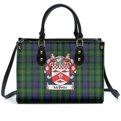 McBride Tartan Coat of Arms Leather Handbag