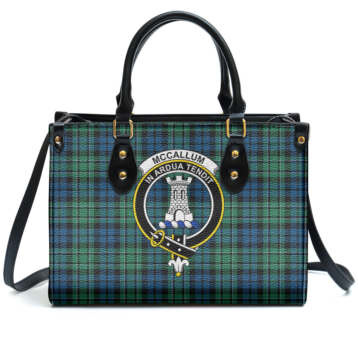 McCallum Ancient Tartan Crest Leather Handbag