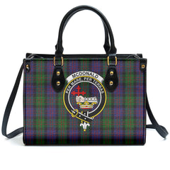 McDonald Tartan Crest Leather Handbag