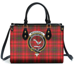 McDougall Modern Tartan Crest Leather Handbag