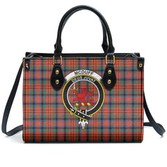 McDuff Ancient Tartan Crest Leather Handbag