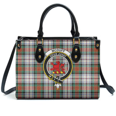 McDuff Dress Ancient Tartan Crest Leather Handbag