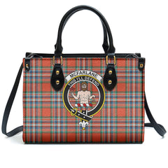 McFarlane Ancient Tartan Crest Leather Handbag