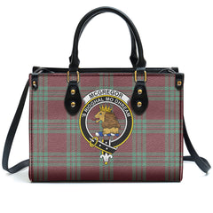 McGregor Hunting Ancient Tartan Crest Leather Handbag