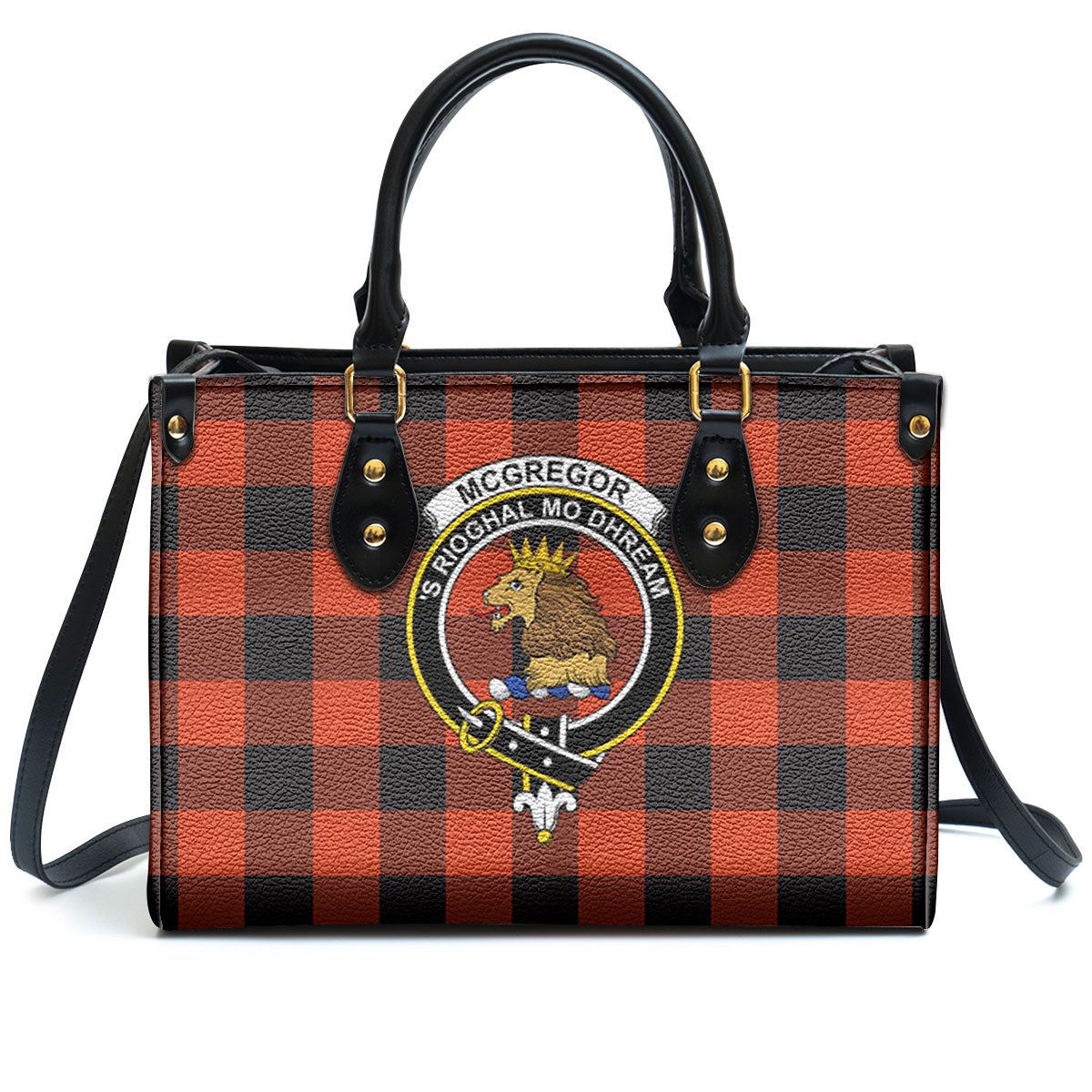 McGregor Rob Roy Ancient Tartan Crest Leather Handbag