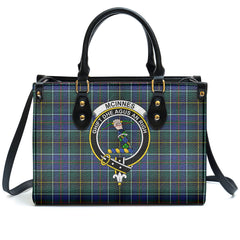 McInnes Modern Tartan Crest Leather Handbag