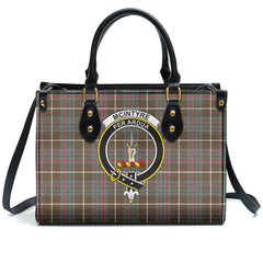 McIntyre Hunting Weathered Tartan Crest Leather Handbag