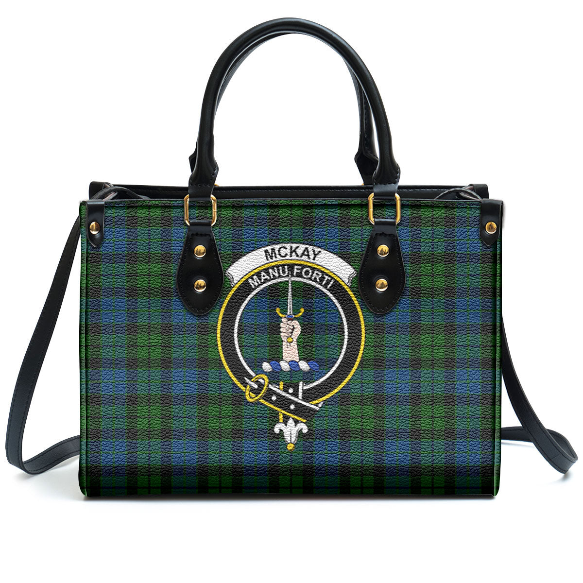 McKay Modern Tartan Crest Leather Handbag