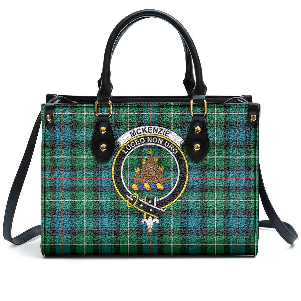 McKenzie Ancient Tartan Crest Leather Handbag