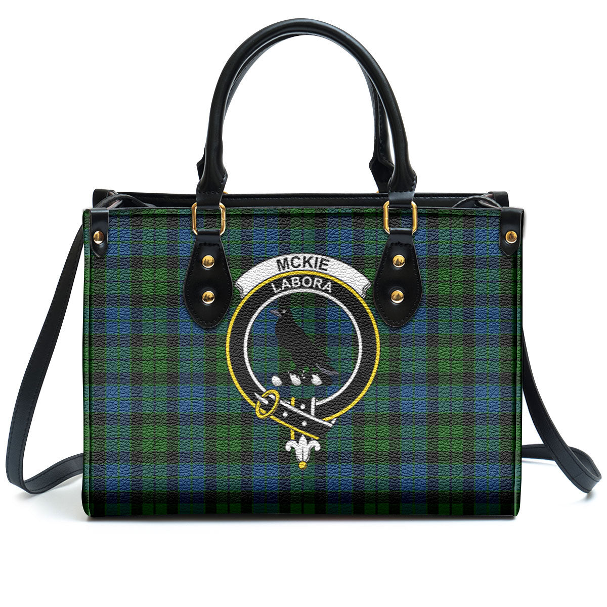 McKie Tartan Crest Leather Handbag