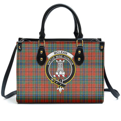 McLean of Duart Ancient Tartan Crest Leather Handbag