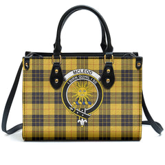 McLeod of Lewis Ancient Tartan Crest Leather Handbag