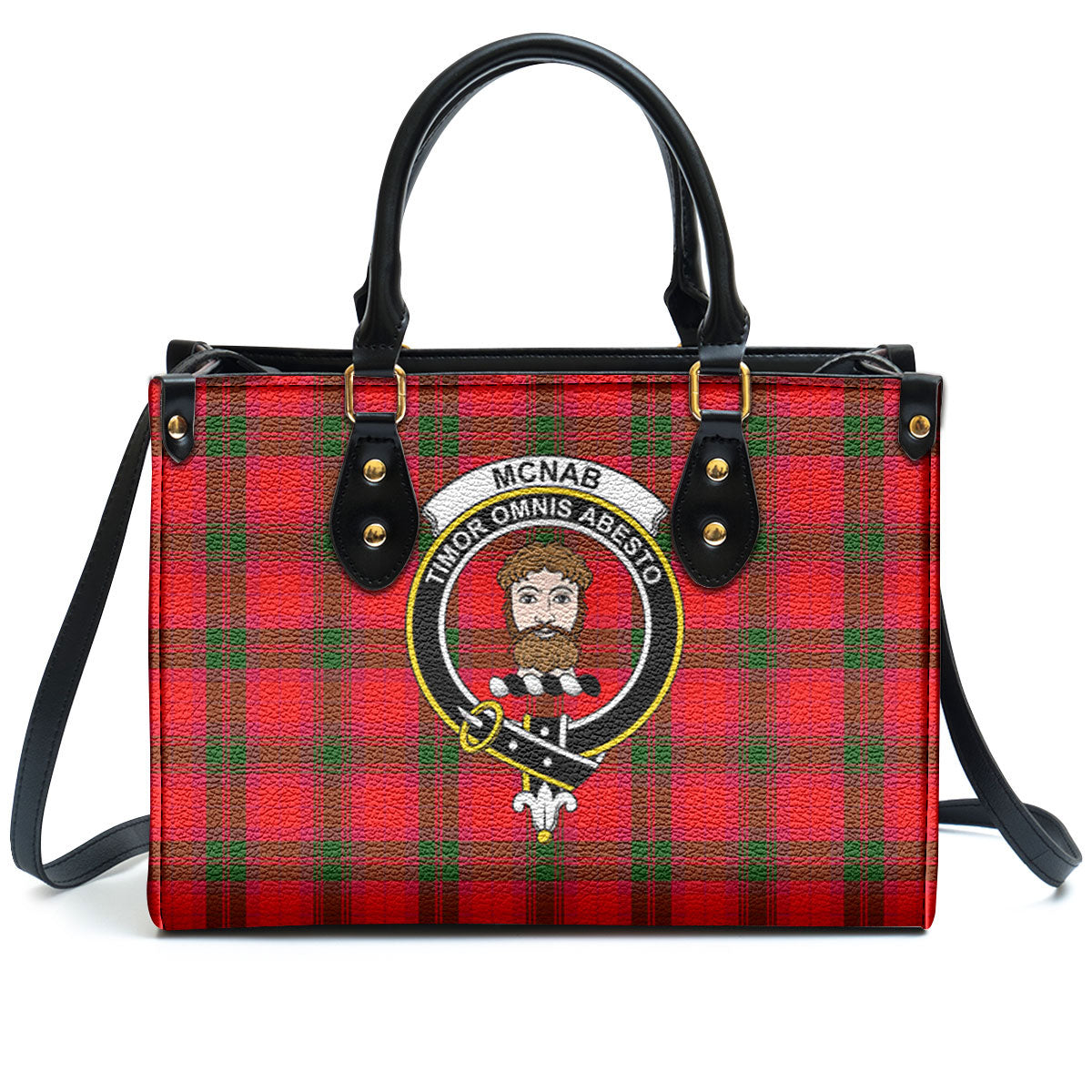 McNab Modern Tartan Crest Leather Handbag