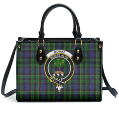 Mowat Modern Tartan Crest Leather Handbag