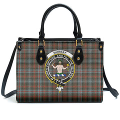 Murray of Atholl Weathered Tartan Crest Leather Handbag