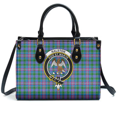 Ralston Tartan Crest Leather Handbag