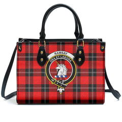 Ramsay Modern Tartan Crest Leather Handbag