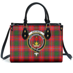 Rattray Modern Tartan Crest Leather Handbag