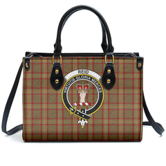 Reid Ancient Tartan Crest Leather Handbag