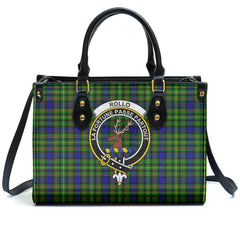 Rollo Modern Tartan Crest Leather Handbag