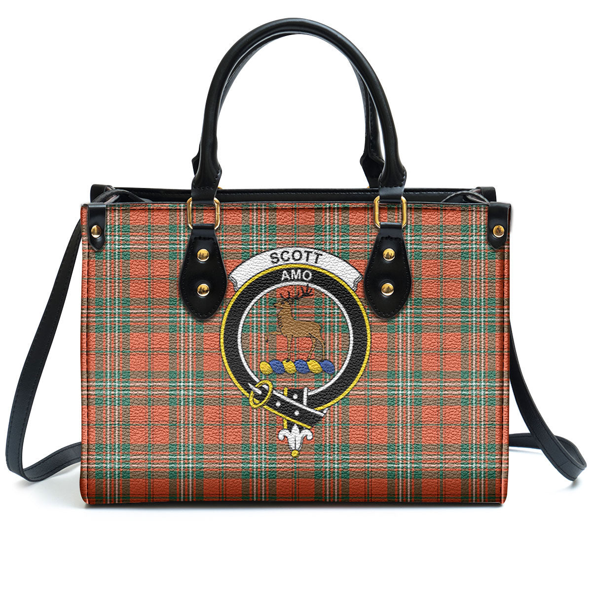 Scott Ancient Tartan Crest Leather Handbag