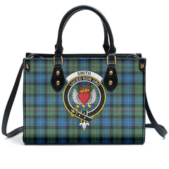 Smith Ancient Tartan Crest Leather Handbag