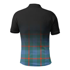 Agnew Ancient Tartan Crest Polo Shirt - Thistle Black Style