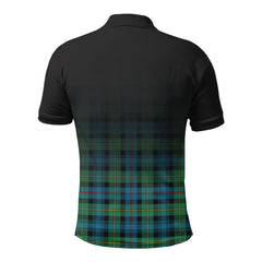 Baillie Ancient Tartan Crest Polo Shirt - Thistle Black Style