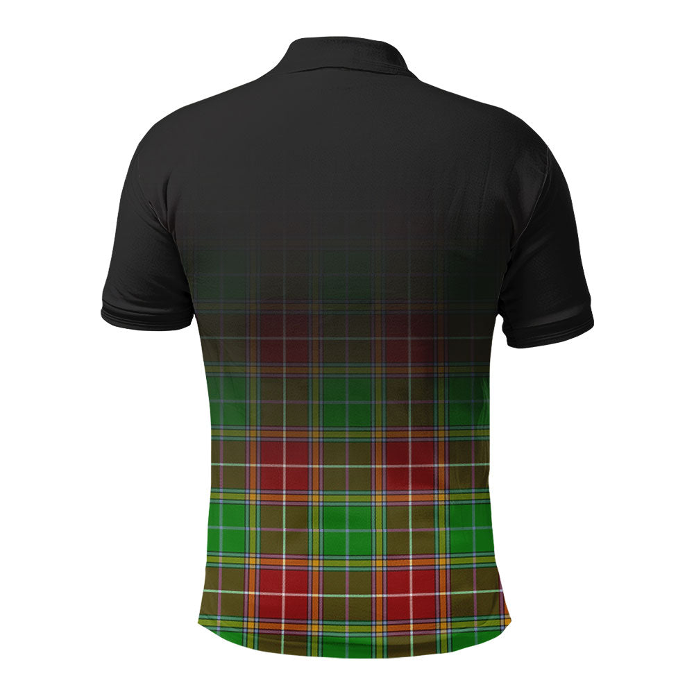 Baxter Modern Tartan Crest Polo Shirt - Thistle Black Style