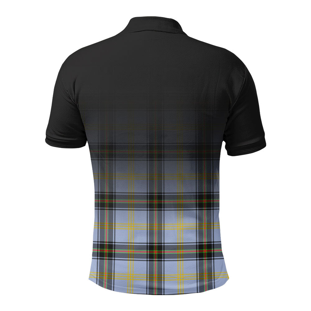 Bell of the Borders Tartan Crest Polo Shirt - Thistle Black Style