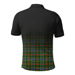 Bisset Tartan Crest Polo Shirt - Thistle Black Style