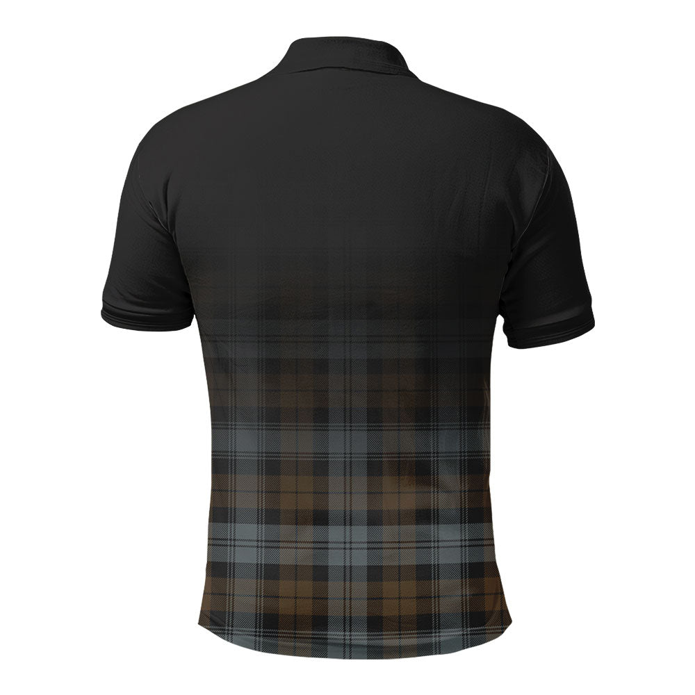 Black Watch Weathered Tartan Crest Polo Shirt - Thistle Black Style