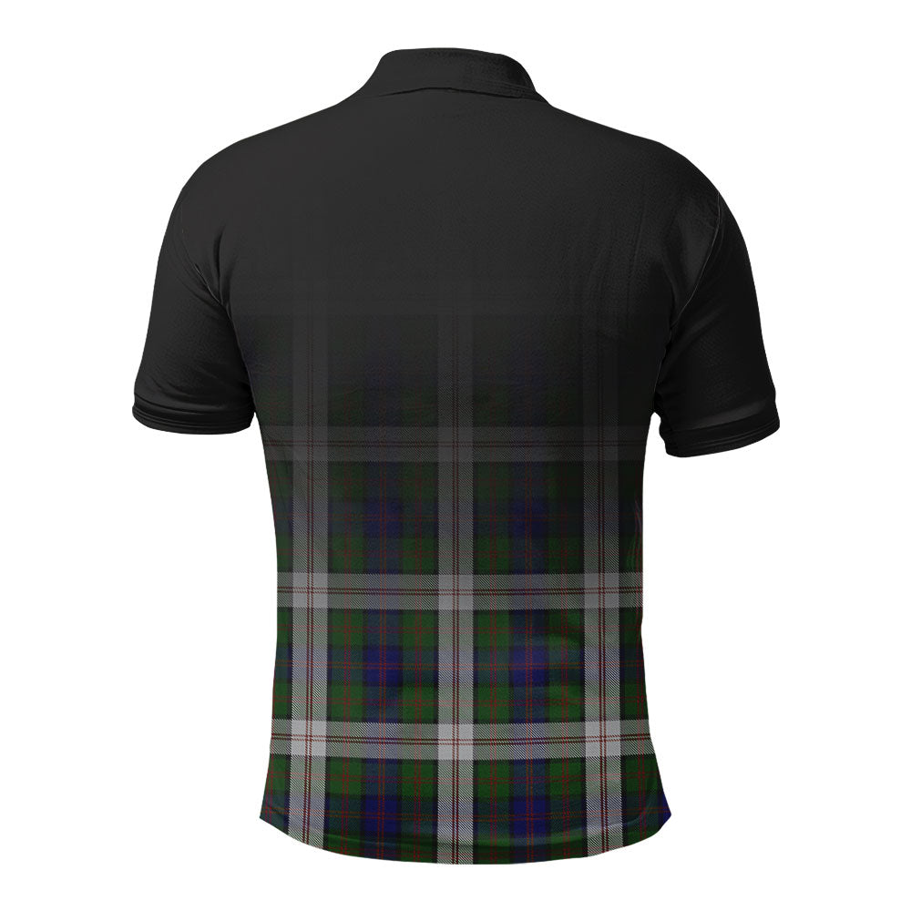 Blair Dress Tartan Crest Polo Shirt - Thistle Black Style