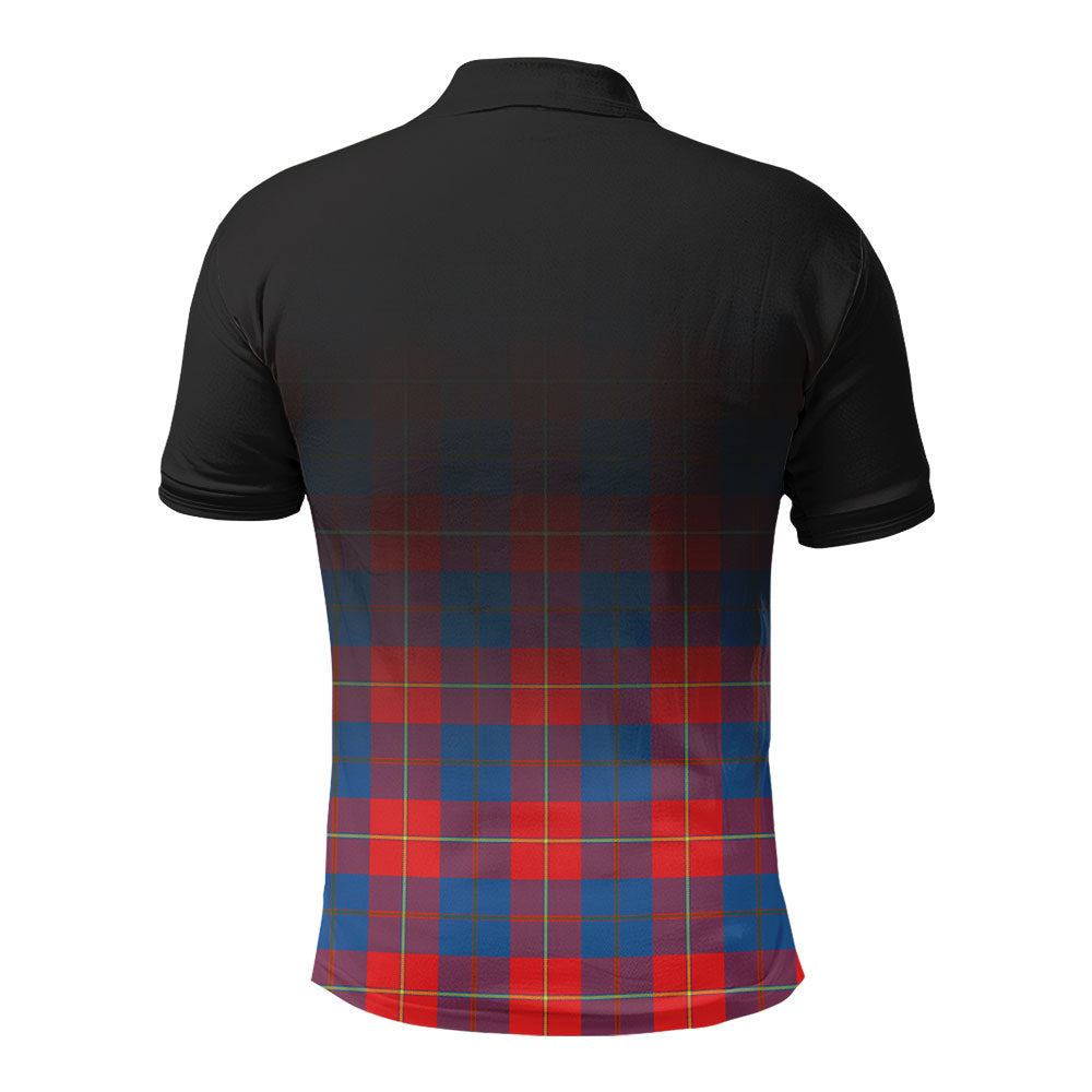 Blane Tartan Crest Polo Shirt - Thistle Black Style