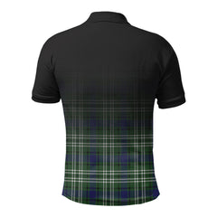 Blyth Tartan Crest Polo Shirt - Thistle Black Style