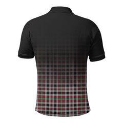 Borthwick Ancient Tartan Crest Polo Shirt - Thistle Black Style