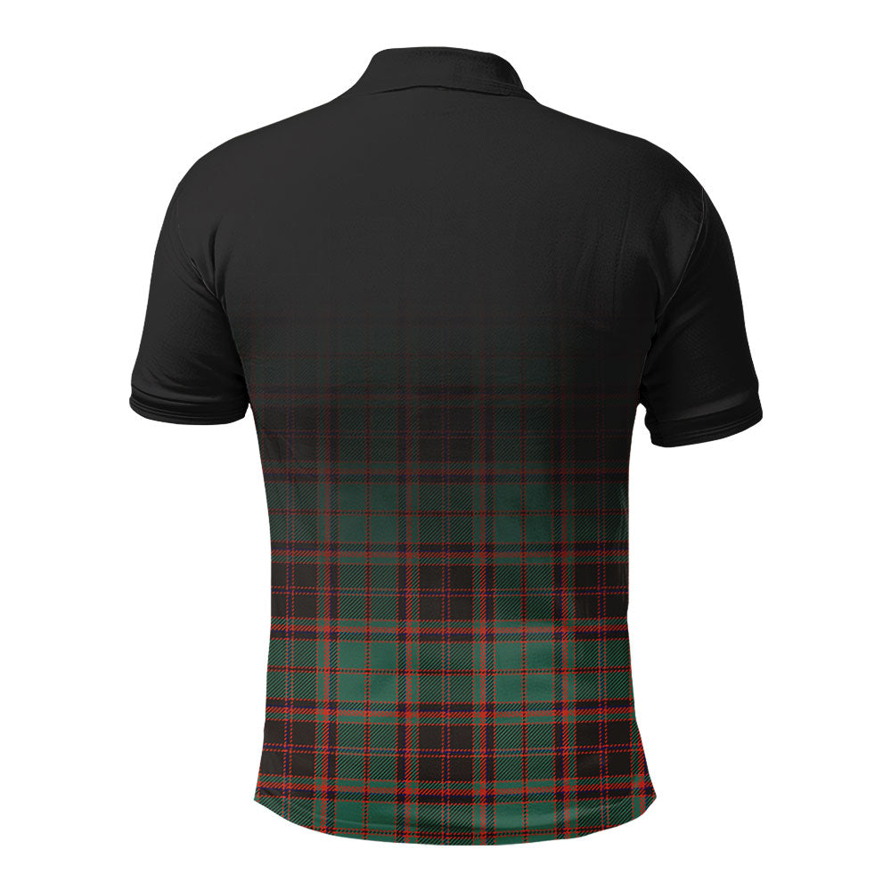 Buchan Ancient Tartan Crest Polo Shirt - Thistle Black Style