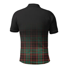 Buchan Ancient Tartan Crest Polo Shirt - Thistle Black Style