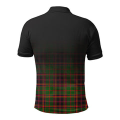 Buchan Modern Tartan Crest Polo Shirt - Thistle Black Style