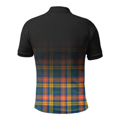 Buchanan Ancient Tartan Crest Polo Shirt - Thistle Black Style