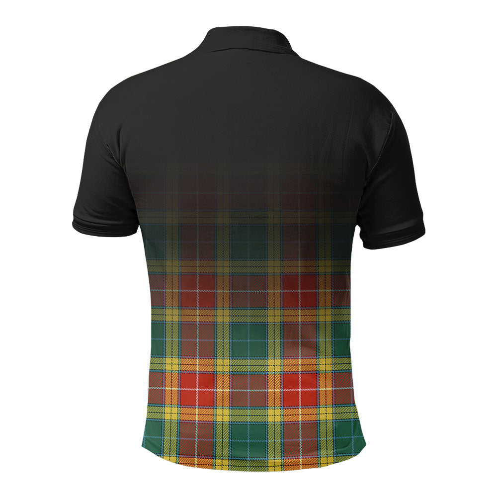 Buchanan Old Sett Tartan Crest Polo Shirt - Thistle Black Style