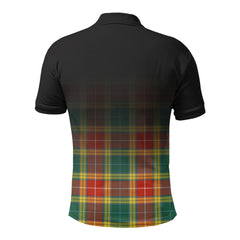 Buchanan Old Sett Tartan Crest Polo Shirt - Thistle Black Style