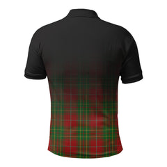 Burnett Tartan Crest Polo Shirt - Thistle Black Style