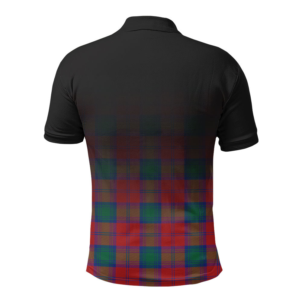 Byres Tartan Crest Polo Shirt - Thistle Black Style