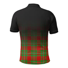 Callander Tartan Crest Polo Shirt - Thistle Black Style