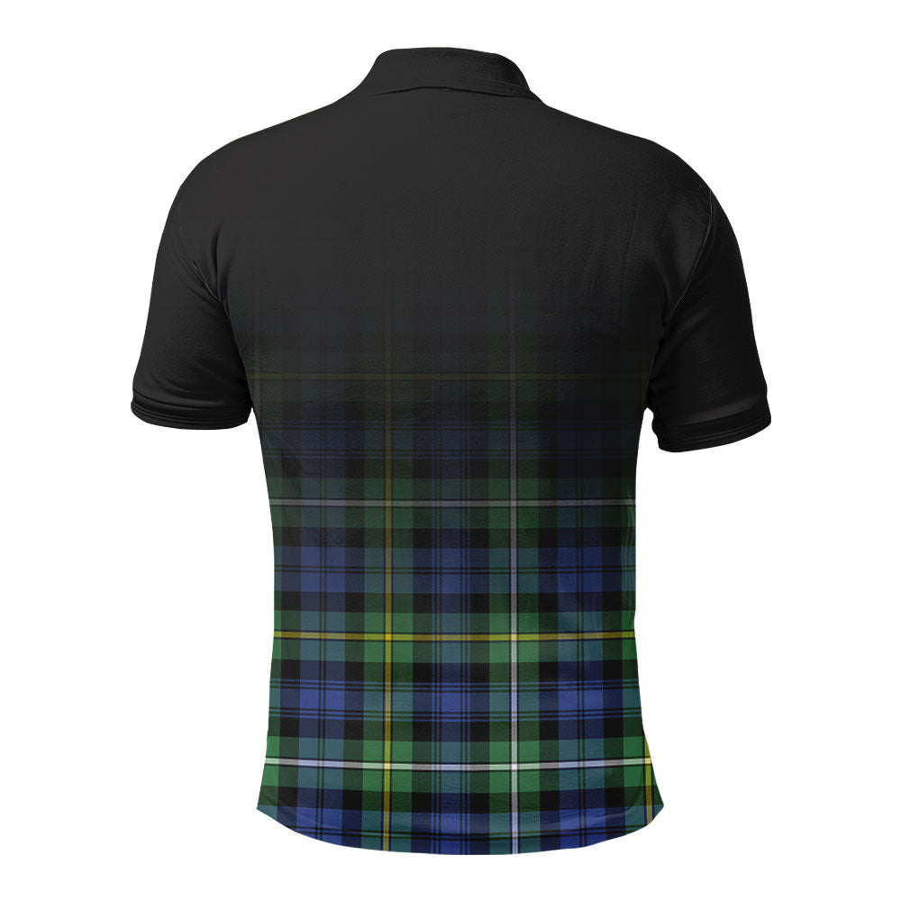 Campbell Argyll Ancient Tartan Crest Polo Shirt - Thistle Black Style