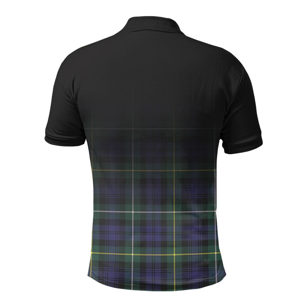 Campbell Argyll Modern Tartan Crest Polo Shirt - Thistle Black Style