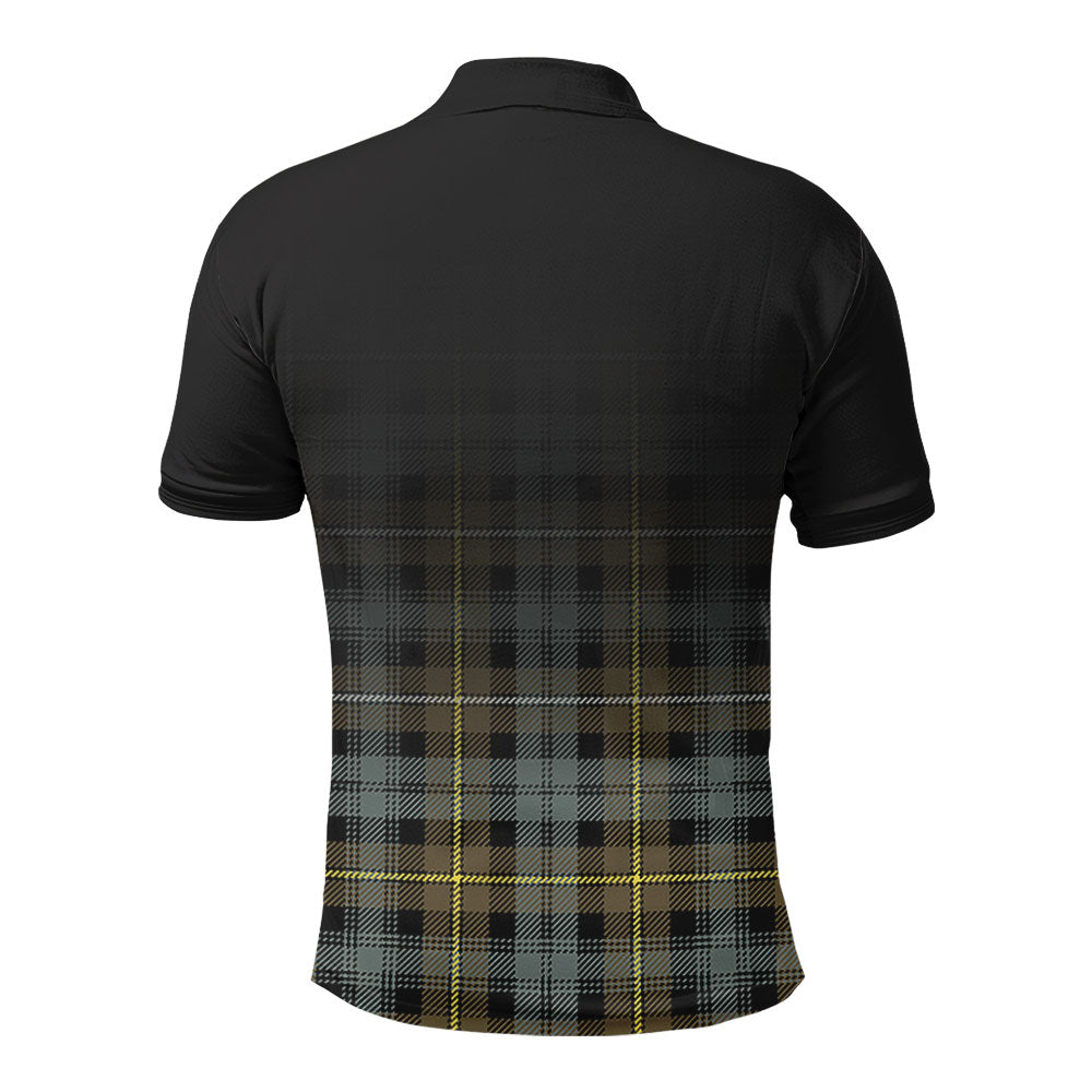 Campbell Argyll Weathered Tartan Crest Polo Shirt - Thistle Black Style