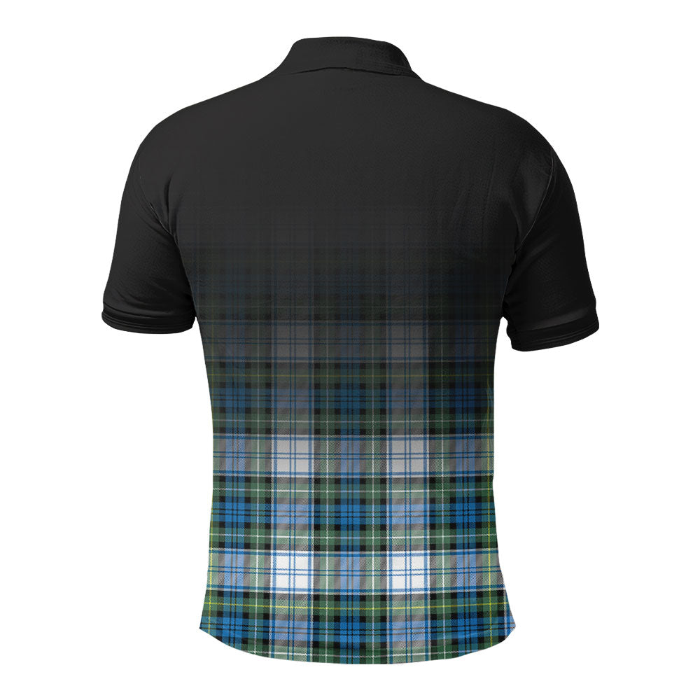 Campbell Dress Ancient Tartan Crest Polo Shirt - Thistle Black Style