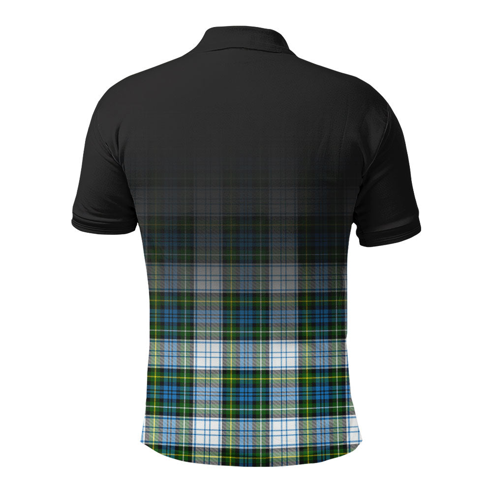 Campbell Dress Tartan Crest Polo Shirt - Thistle Black Style